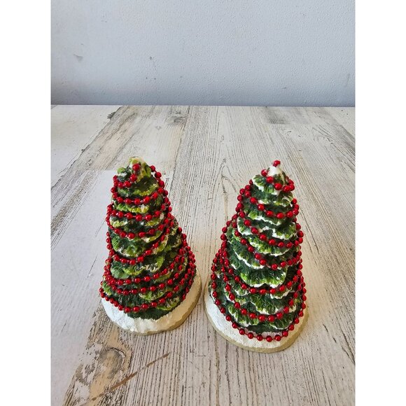 Vintage mini tree garland red‎ village set Xmas decor - Picture 5 of 8